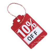 A distinctive red label contrasts with a white label proudly displaying 10 OFF in isolation png
