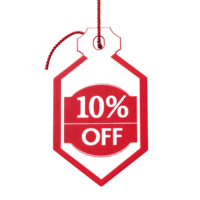 A distinctive red label contrasts with a white label proudly displaying 10 OFF in isolation png