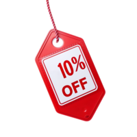 A distinctive red label contrasts with a white label proudly displaying 10 OFF in isolation png