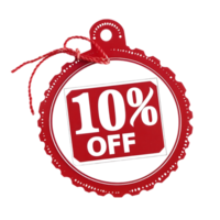 A distinctive red label contrasts with a white label proudly displaying 10 OFF in isolation png