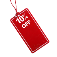 A distinctive red label contrasts with a white label proudly displaying 10 OFF in isolation png