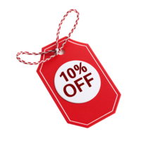 A distinctive red label contrasts with a white label proudly displaying 10 OFF in isolation png