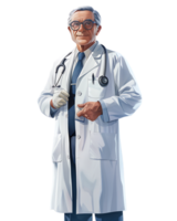 A physician stands alone high-resolution image capturing intricate details png