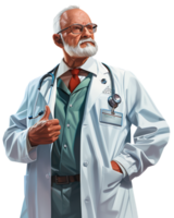 A physician stands alone high-resolution image capturing intricate details png