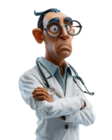 A physician stands alone high-resolution image capturing intricate details png