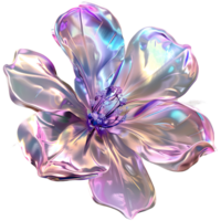 A picture displaying a shimmering blossom showcasing its iridescent petals png