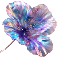 A picture displaying a shimmering blossom showcasing its iridescent petals png
