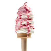 A chilly chocolate stick cone ice cream stands alone, isolated from its surroundings png