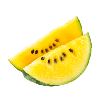 Gelb Wassermelone isoliert gegen transparent Hintergrund png