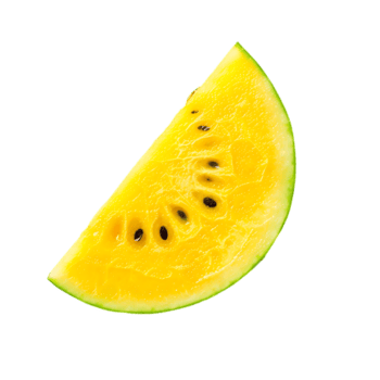 Gelb Wassermelone isoliert gegen transparent Hintergrund png