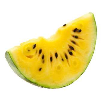Gelb Wassermelone isoliert gegen transparent Hintergrund png