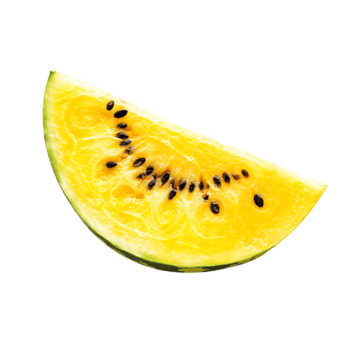 Gelb Wassermelone isoliert gegen transparent Hintergrund png