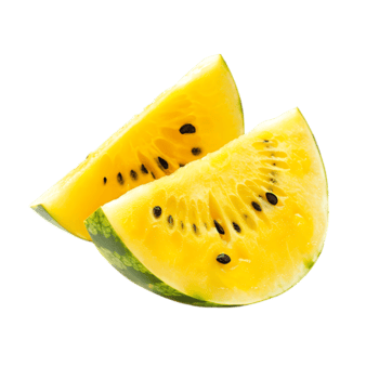 Gelb Wassermelone isoliert gegen transparent Hintergrund png