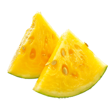 Gelb Wassermelone isoliert gegen transparent Hintergrund png