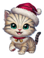 Adorable Christmas Kitten png