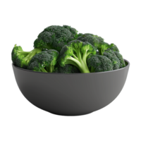 Broccoli in a Bowl on Transparent Background png