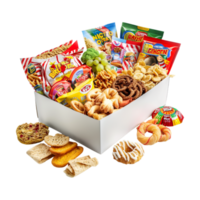 Different Kind of Cookies in a Box on Transparent Background png