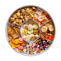 Different Kind of Cookies in a Box on Transparent Background png