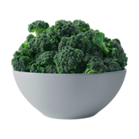 Broccoli in a Bowl on Transparent Background png