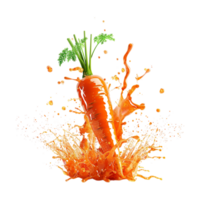 Carrot Splash on Transparent Background png