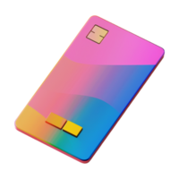 Colorful Debit Card on Transparent Background png