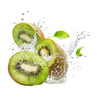 Kiwi Splash on Transparent Background png
