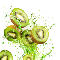 Kiwi Splash on Transparent Background png