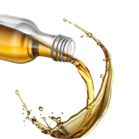 Oil Dripping From Bottle on Transparent Background png