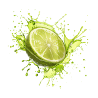Lemon Splash on Transparent Background png
