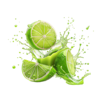 Lemon Splash on Transparent Background png