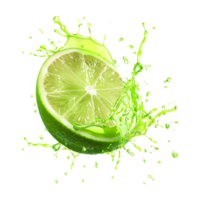 Lemon Splash on Transparent Background png