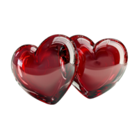 Shiny Hearts on Transparent Background png