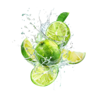 Lemon Splash on Transparent Background png
