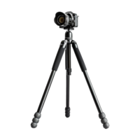 DSLR Camera on Tripod on Transparent Background png