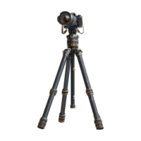 DSLR Camera on Tripod on Transparent Background png
