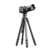 DSLR Camera on Tripod on Transparent Background png