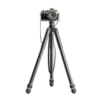 DSLR Camera on Tripod on Transparent Background png