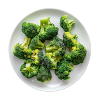 Broccoli in a Plate on Transparent Background png