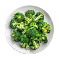 Broccoli in a Plate on Transparent Background png