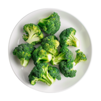 Broccoli in a Plate on Transparent Background png