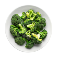 Broccoli in a Plate on Transparent Background png