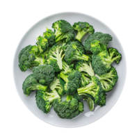 Broccoli in a Plate on Transparent Background png