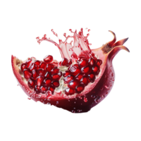Pomegranate Splash on Transparent Background png