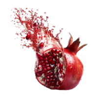 Pomegranate Splash on Transparent Background png
