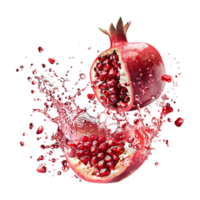 Pomegranate Splash on Transparent Background png