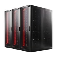 Server Rack in Data Center on Transparent Background png