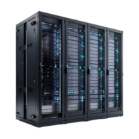 Server Rack in Data Center on Transparent Background png