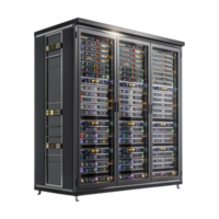 Server Rack in Data Center on Transparent Background png