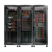 Server Rack in Data Center on Transparent Background png