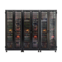 Server Rack in Data Center on Transparent Background png